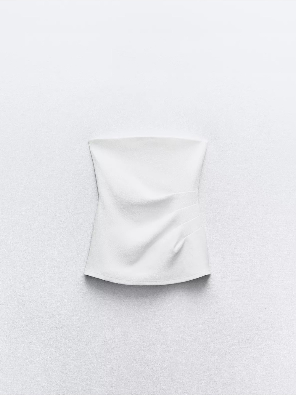 Zara White Strapless Top